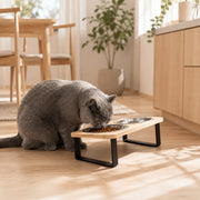 Gamelle surélevée bois pour chat Miorra - visuel produit 4