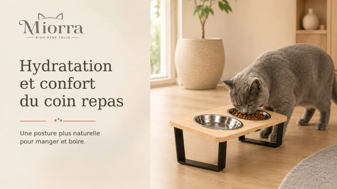 Hydratation et confort du coin repas - une posture plus naturelle pour manger et boire