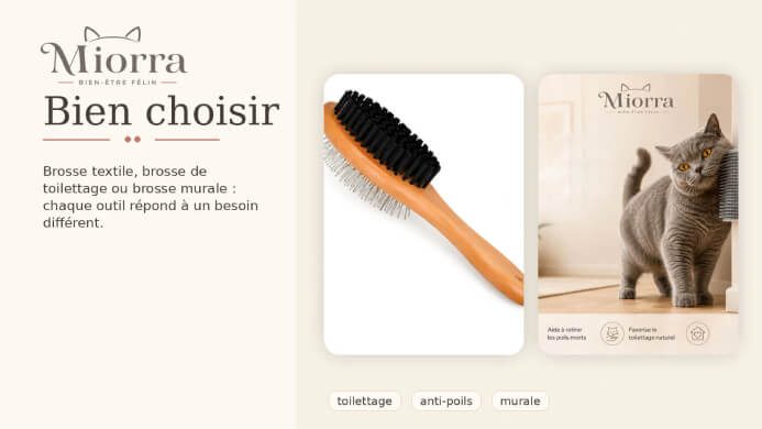Bien choisir brosse Miorra - brosse de toilettage double face et brosse murale auto-toilettage pour le quotidien