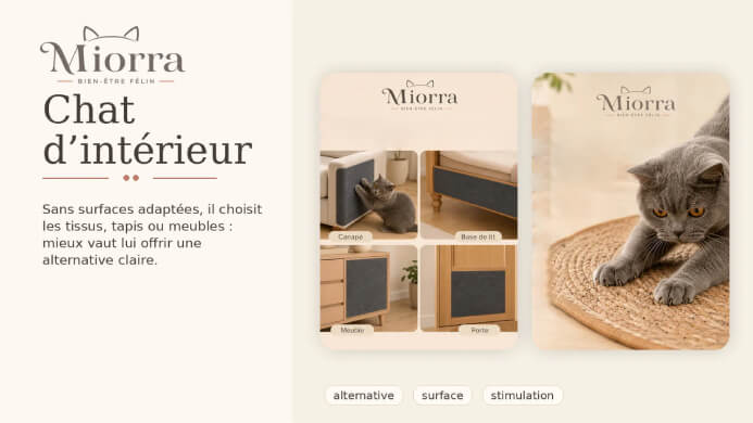 Protection canap&eacute; chat int&eacute;rieur Miorra - s'adapte &agrave; votre int&eacute;rieur canap&eacute; base de lit meuble porte, r&eacute;sistant aux griffades