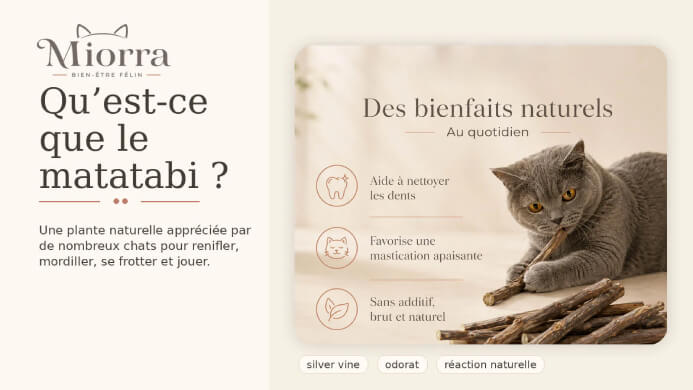 Qu'est-ce que le matatabi - bienfaits naturels : aide &agrave; nettoyer les dents, mastication apaisante, sans additif