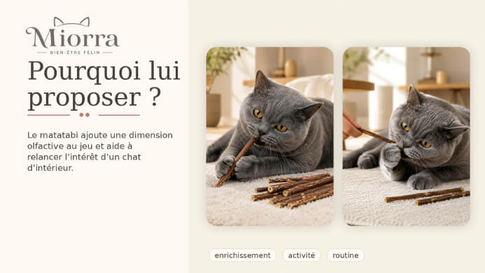 Pourquoi proposer le matatabi - dimension olfactive au jeu, enrichissement, activit&eacute;, routine quotidienne