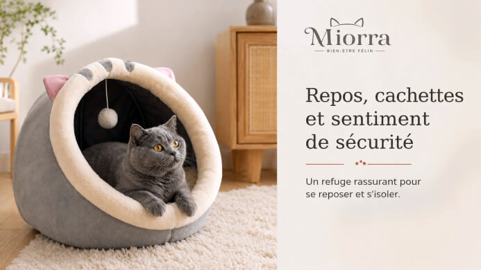 Repos, cachettes et sentiment de s&eacute;curit&eacute; - un refuge rassurant pour se reposer et s'isoler