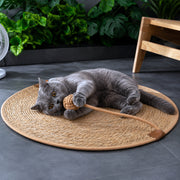 Tapis griffoir naturel pour chat Miorra - 40cm Avec balle - visuel produit 2